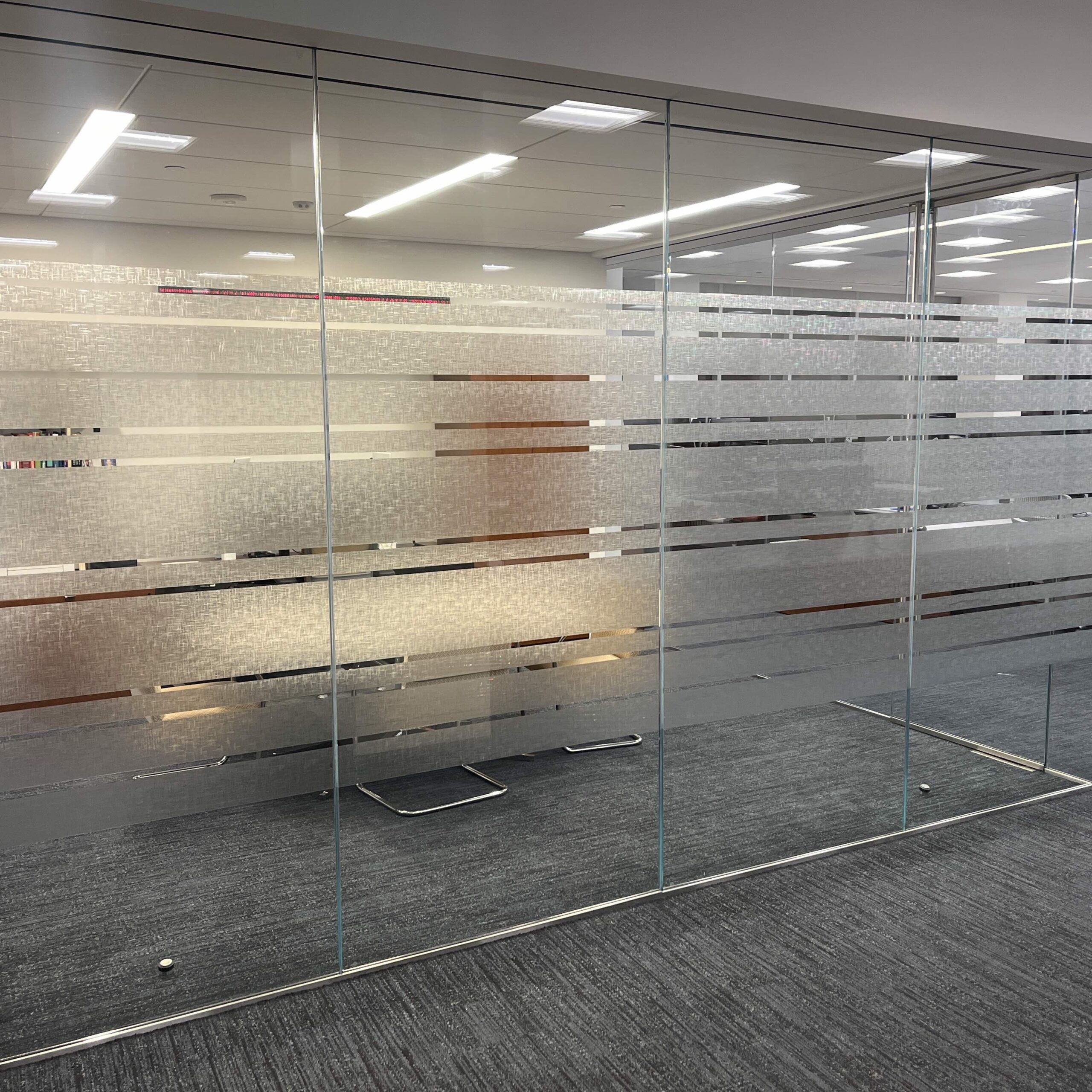 custom cut window film in office